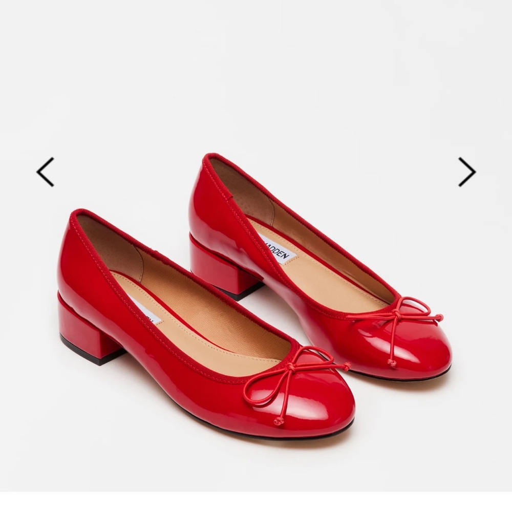 Steve Madden cherish red patent shoes